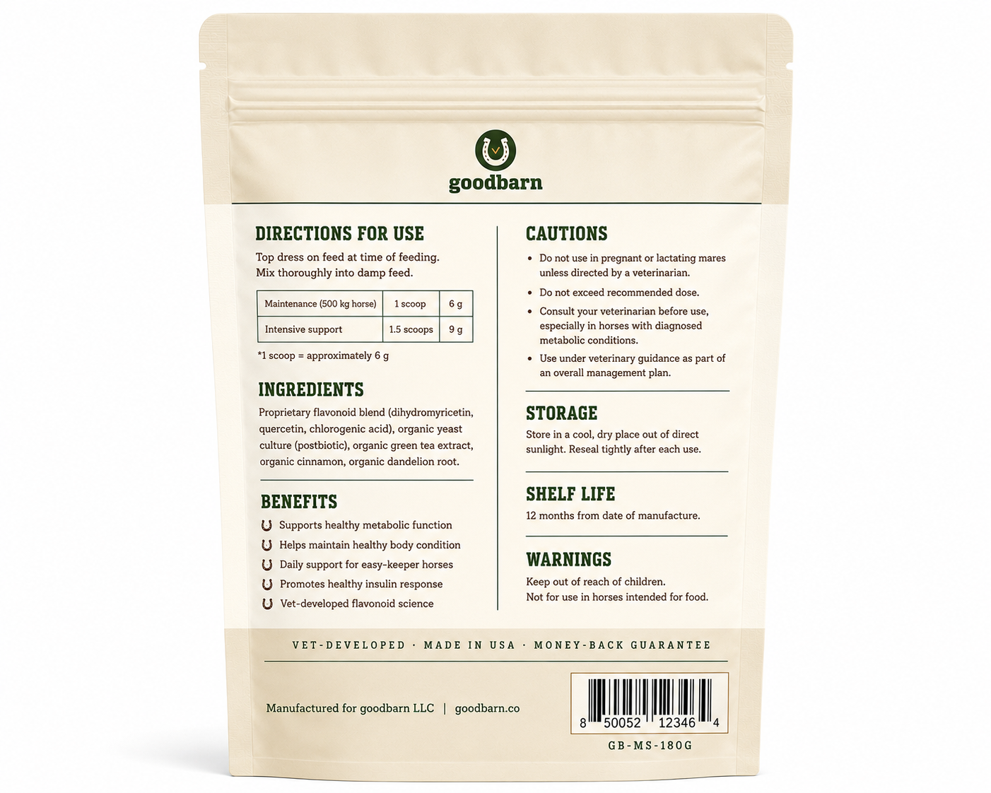 MetaSupport — Metabolic Support for Easy-Keeper Horses